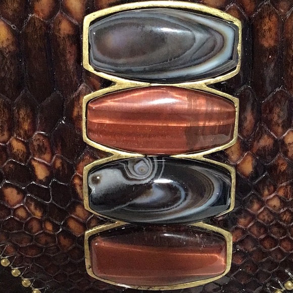 New Leatherock USA Box Bag adorned with Semi-Precious Stones - Picture 2 of 12